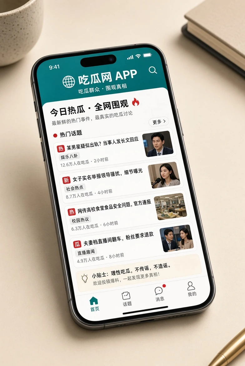 吃瓜网移动阅读应用服务主题图